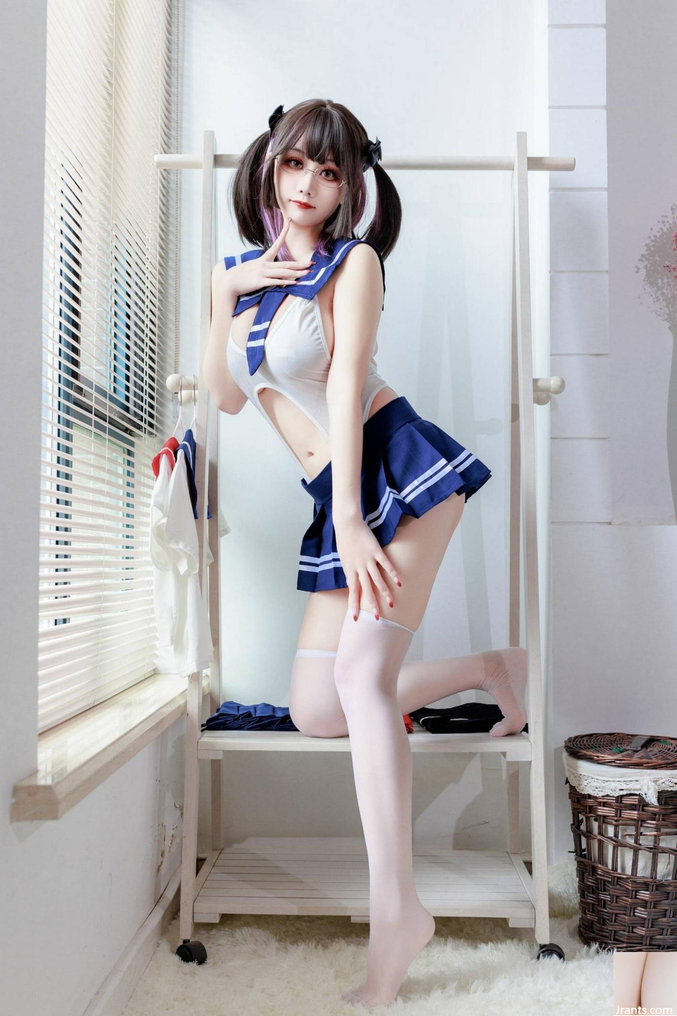 လူမှုဖူလုံရေးမိန်းကလေး Xuexue ၏ &#8220; One-piece Sailor Suit&#8221;  VIP သီးသန့်[20P]