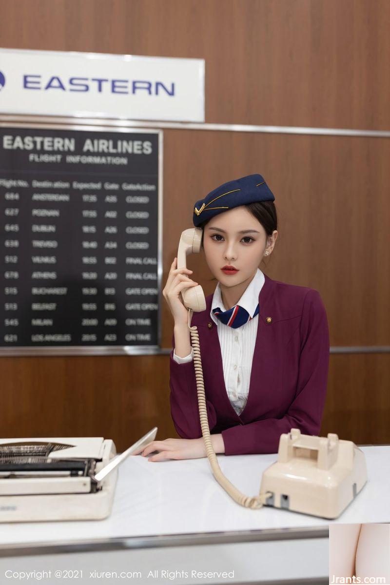 Die hübsche und elegante junge Stewardess wird Ihre Reise auf jeden Fall angenehm machen – Wang Xinyi (36P)