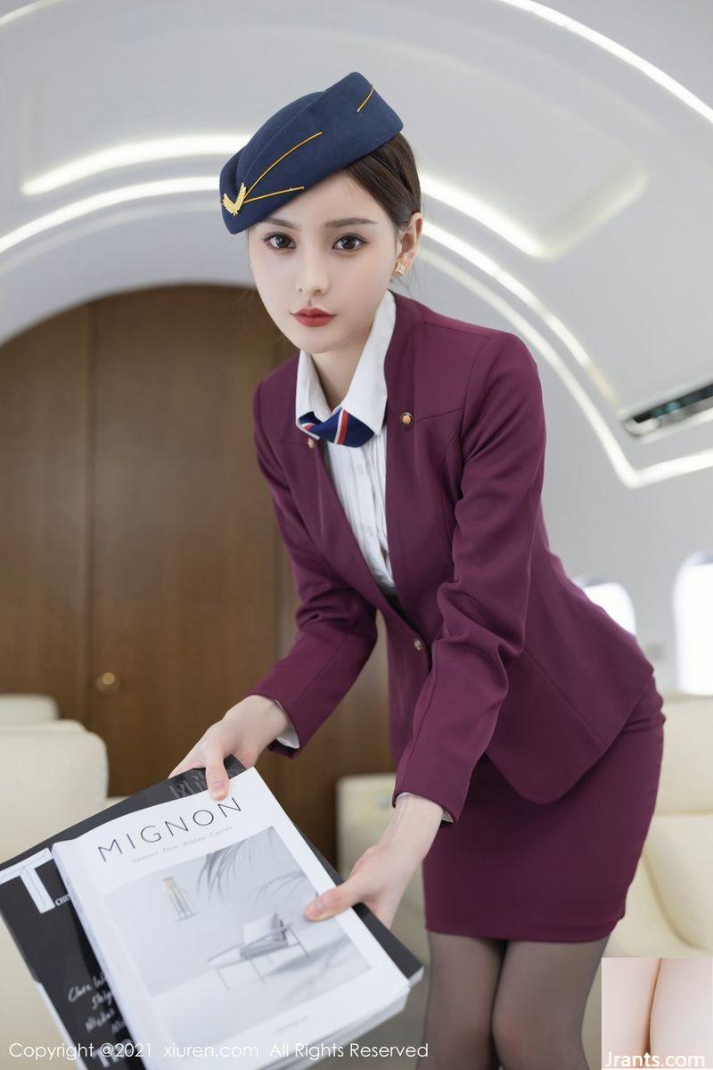 Die hübsche und elegante junge Stewardess wird Ihre Reise auf jeden Fall angenehm machen – Wang Xinyi (36P)