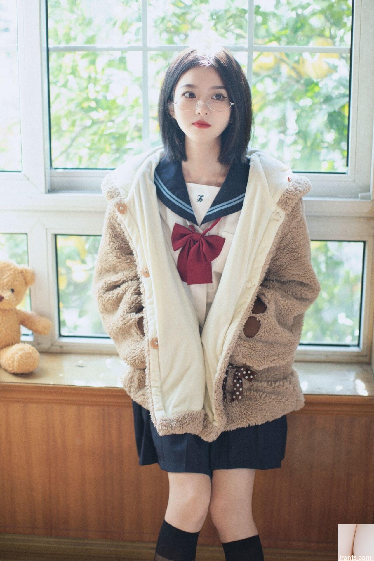 Fille de bien-être Lao Xiaobai uniforme scolaire jk ours jk (43P)