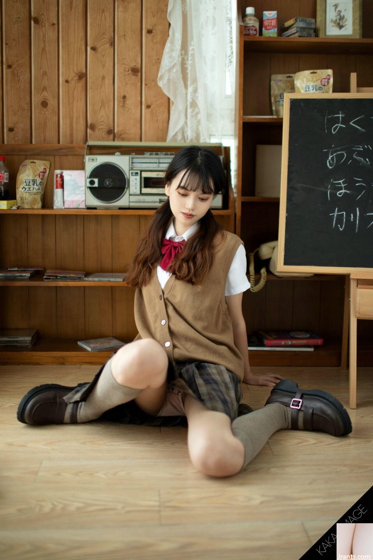 Fille de bien-être Lao Xiaobai uniforme scolaire jk ours jk (43P)