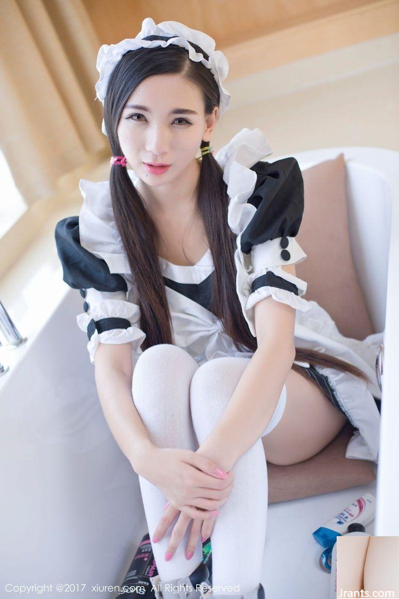 Diosa sexy Zhao Ying traje de sirvienta japonesa medias hermosas piernas tentación privada (64P)