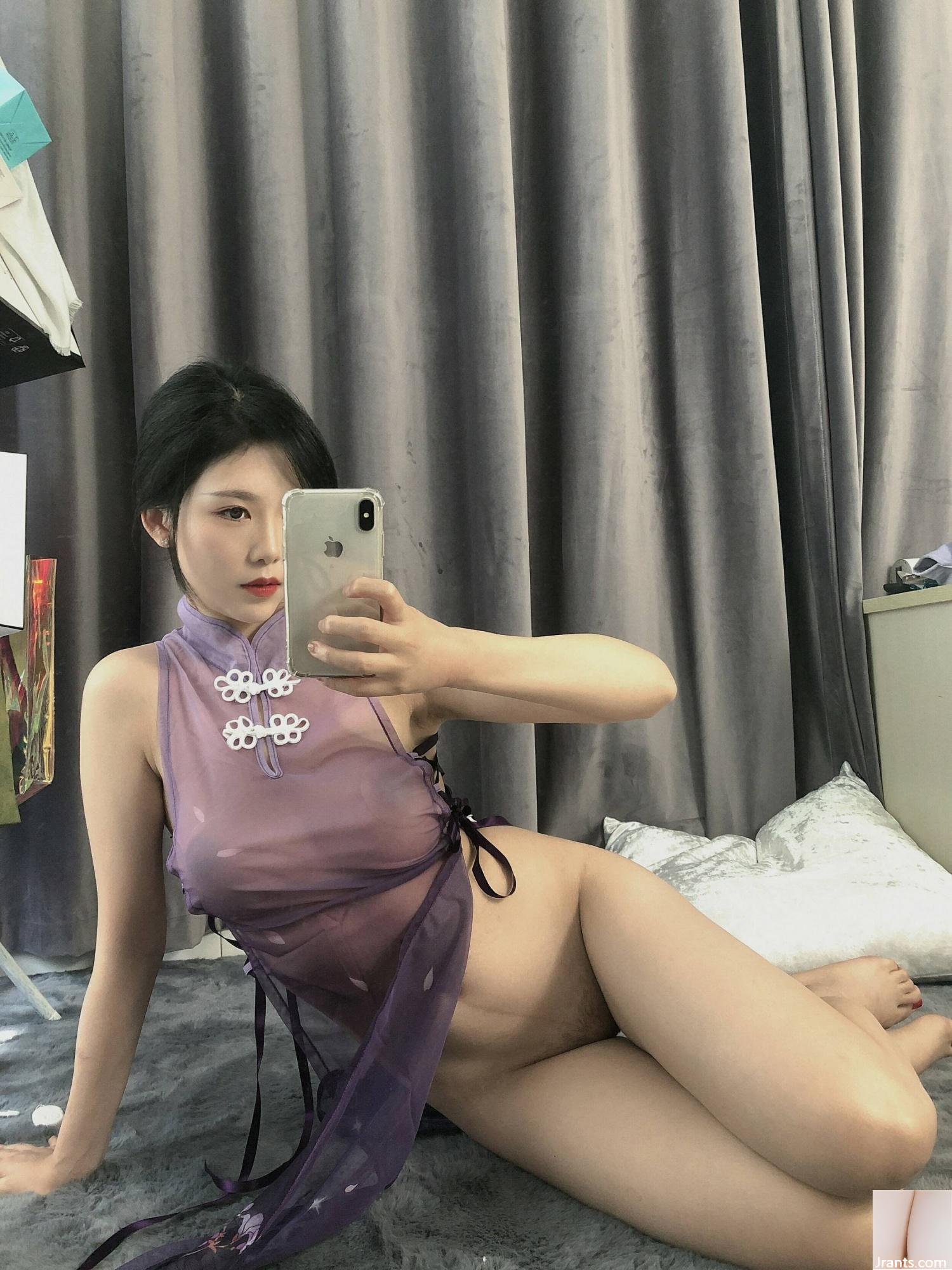 [Collecte sur Internet]XiuRen Beau modèle Dou Niang-Lee Shilu Maomao Cheongsam violet[40P]