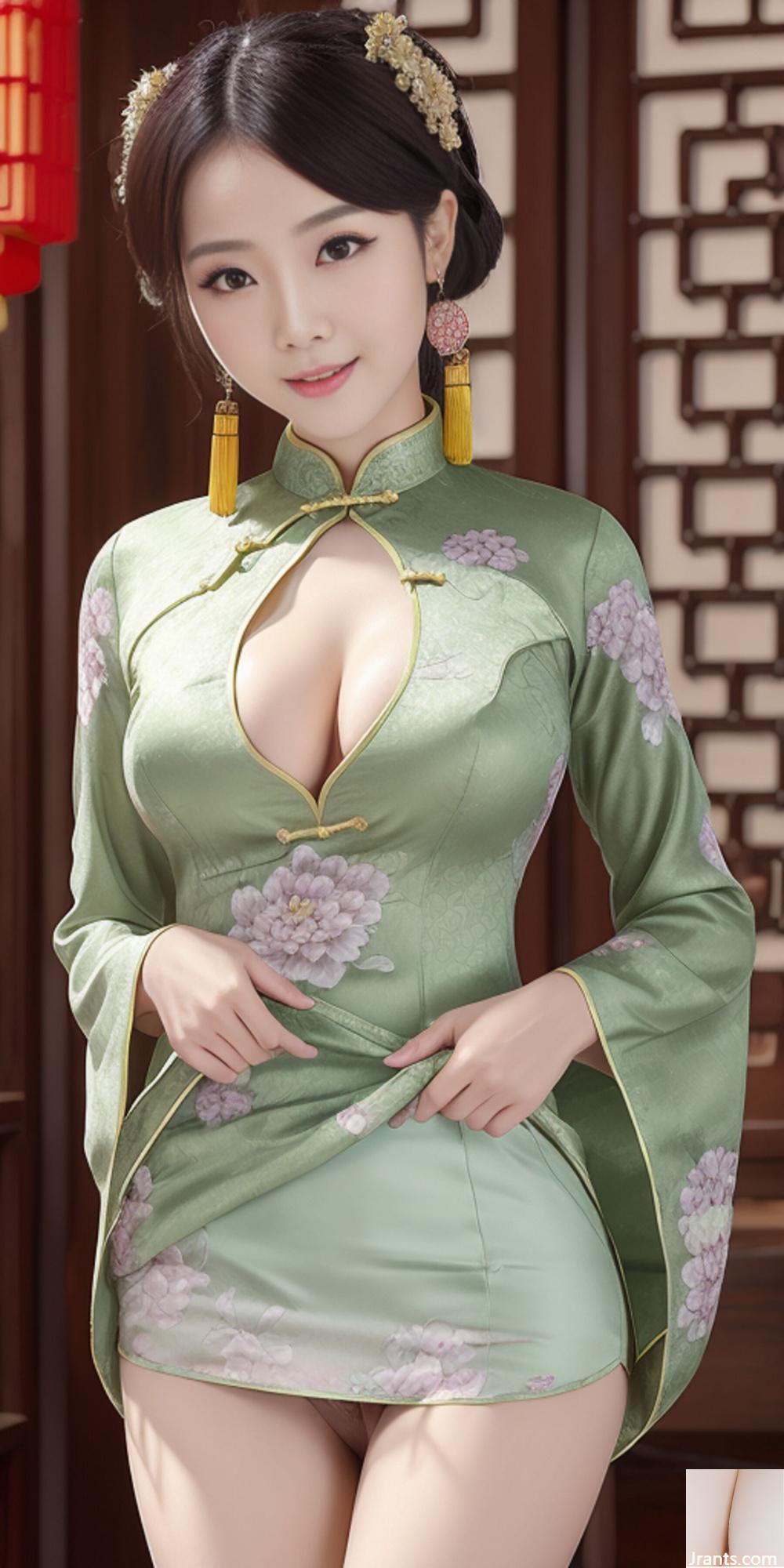 Pittura AI: cheongsam classico