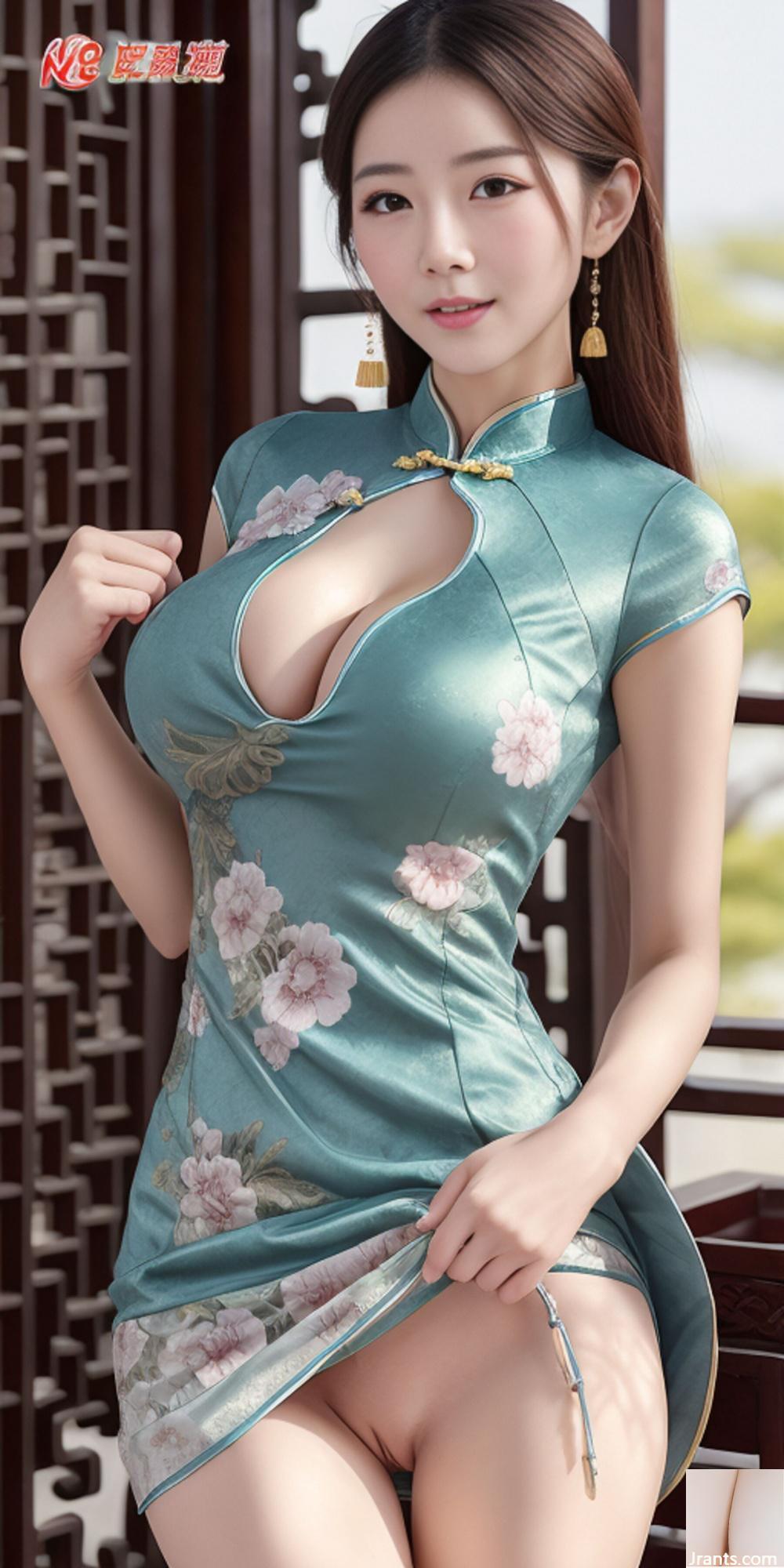 Pittura AI: cheongsam classico