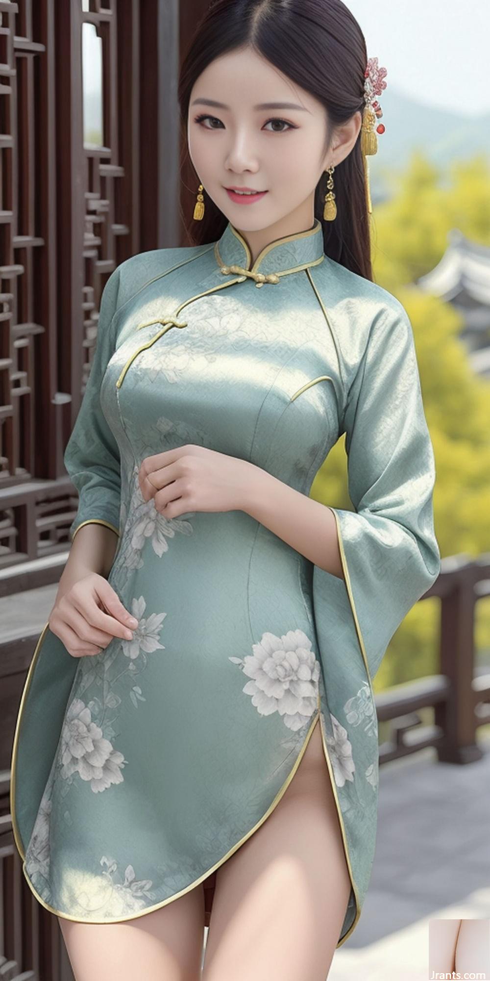 Pittura AI: cheongsam classico