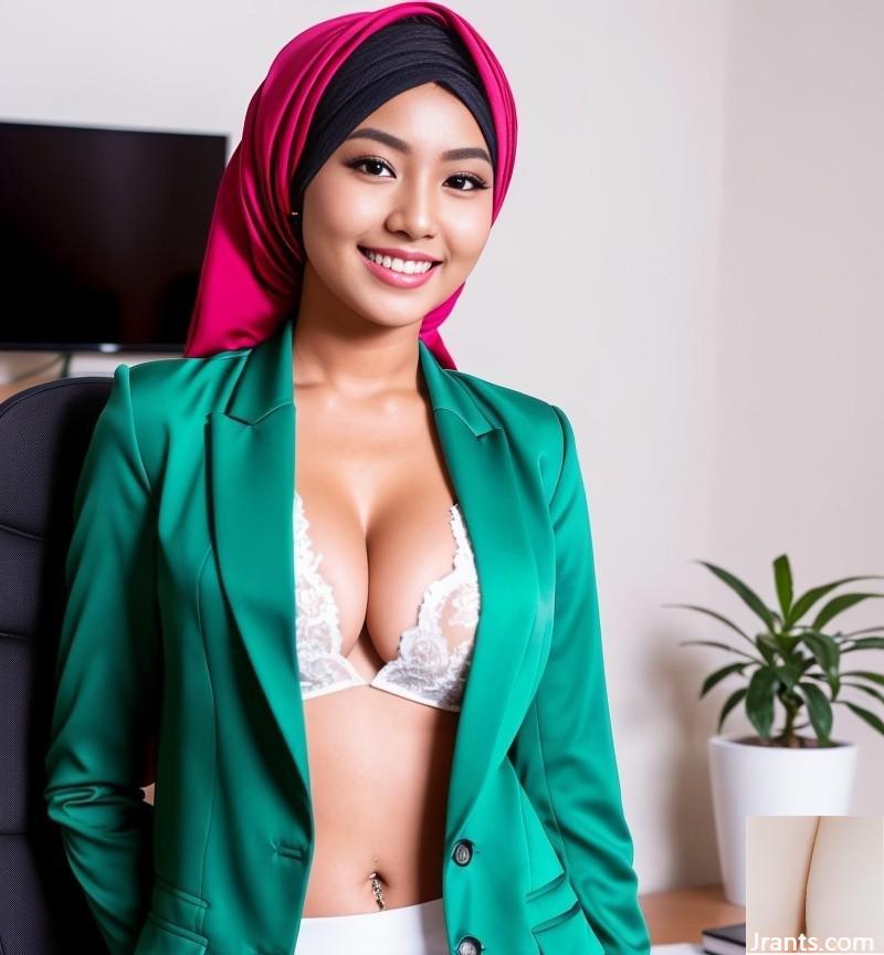 Rekan kerja berhijab