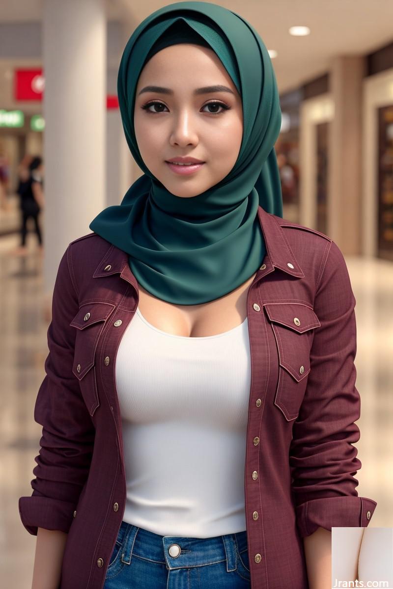 Hijabi nel centro commerciale