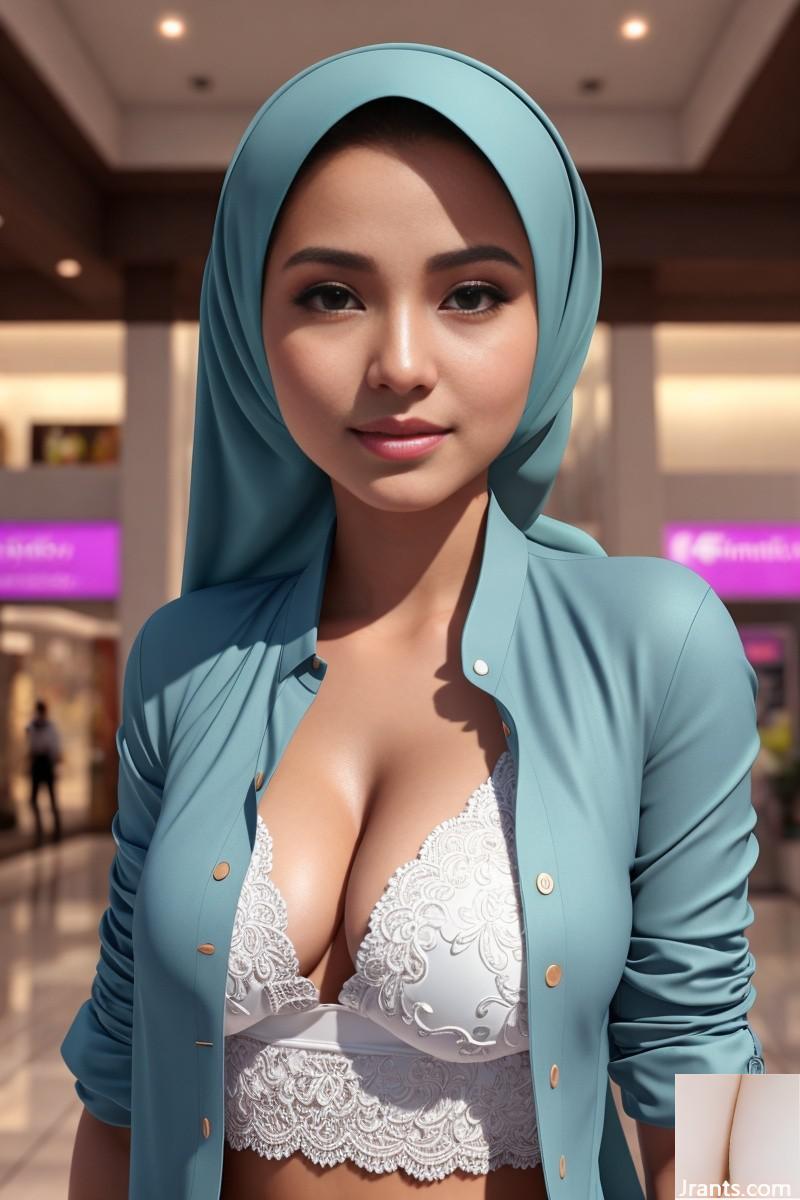 Hijabi nel centro commerciale