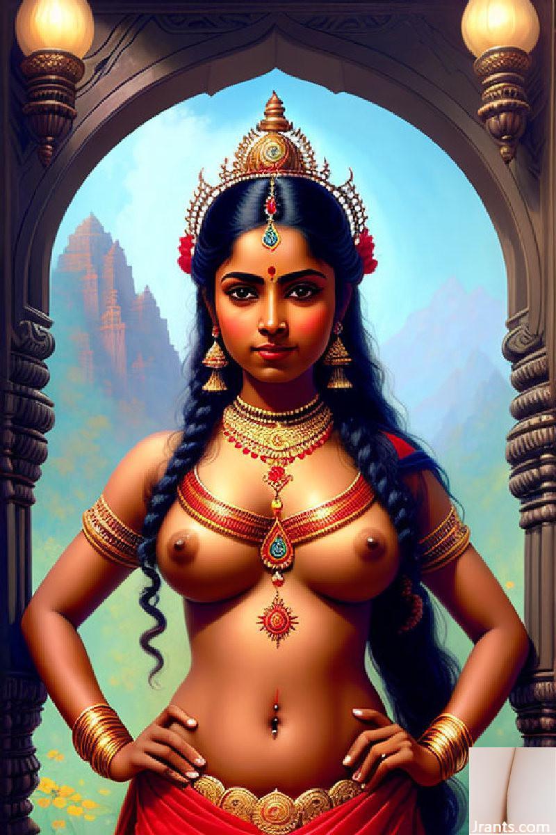 Reina india desnuda generada por IA 3