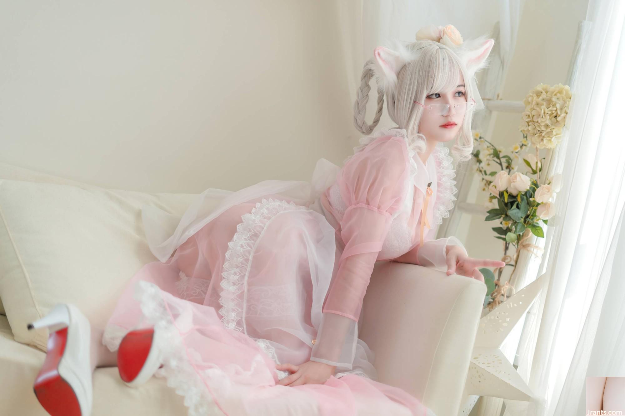 (Koleksi online) Eksklusif VIP &#8220;Transparent Pink Maid&#8221; gadis kesejahteraan Chiyo Ogura (28P)