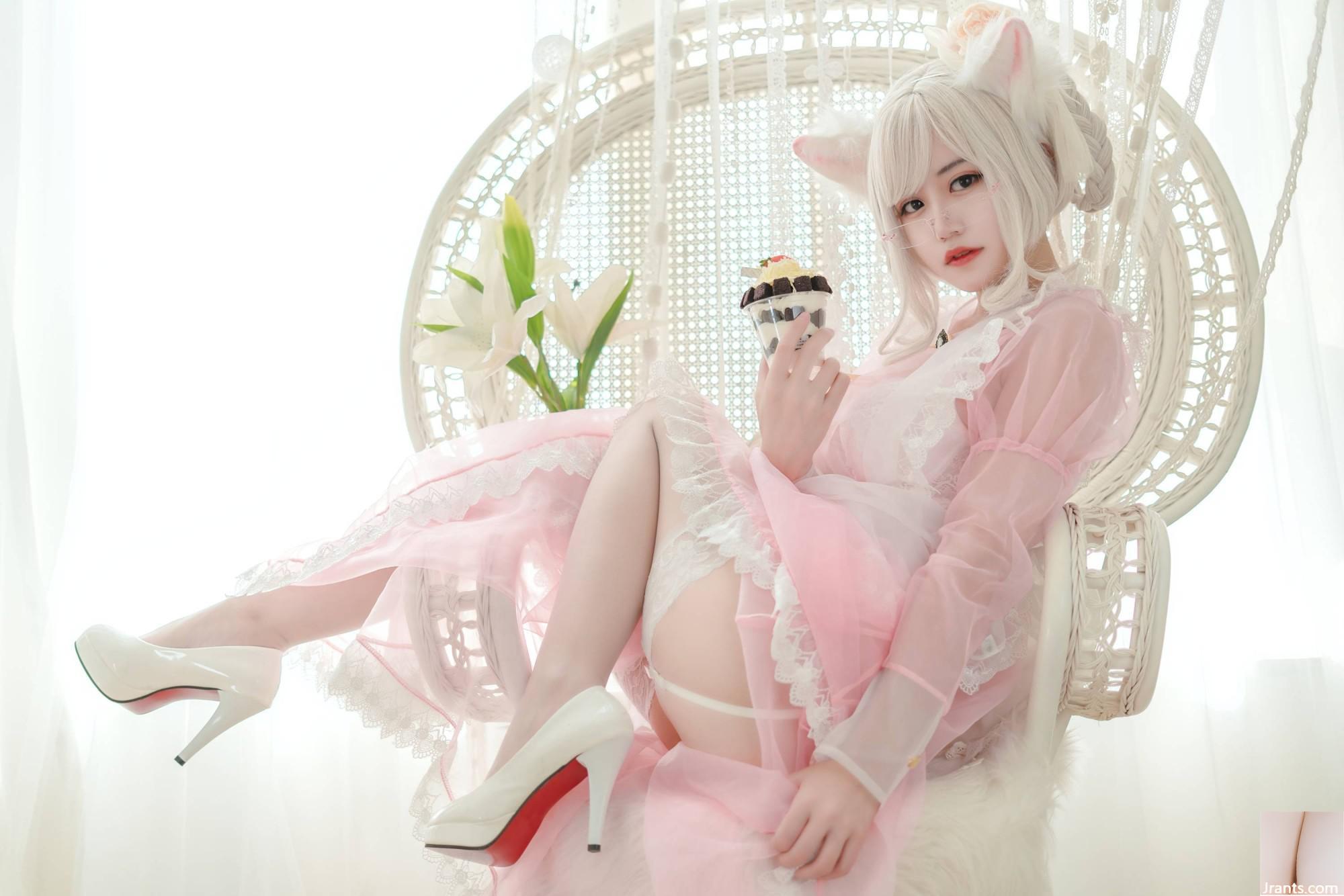 (Koleksi online) Eksklusif VIP &#8220;Transparent Pink Maid&#8221; gadis kesejahteraan Chiyo Ogura (28P)