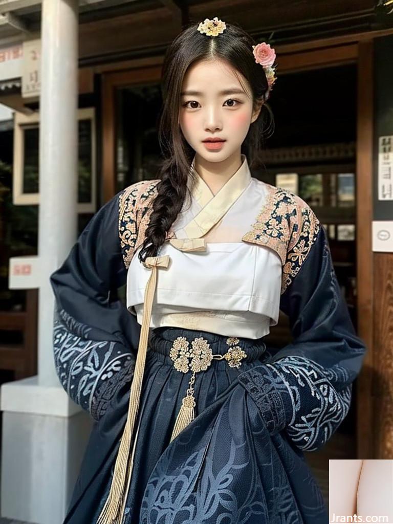 KI-Generation~xRica-Frauen in Hanbok, Koreanisch