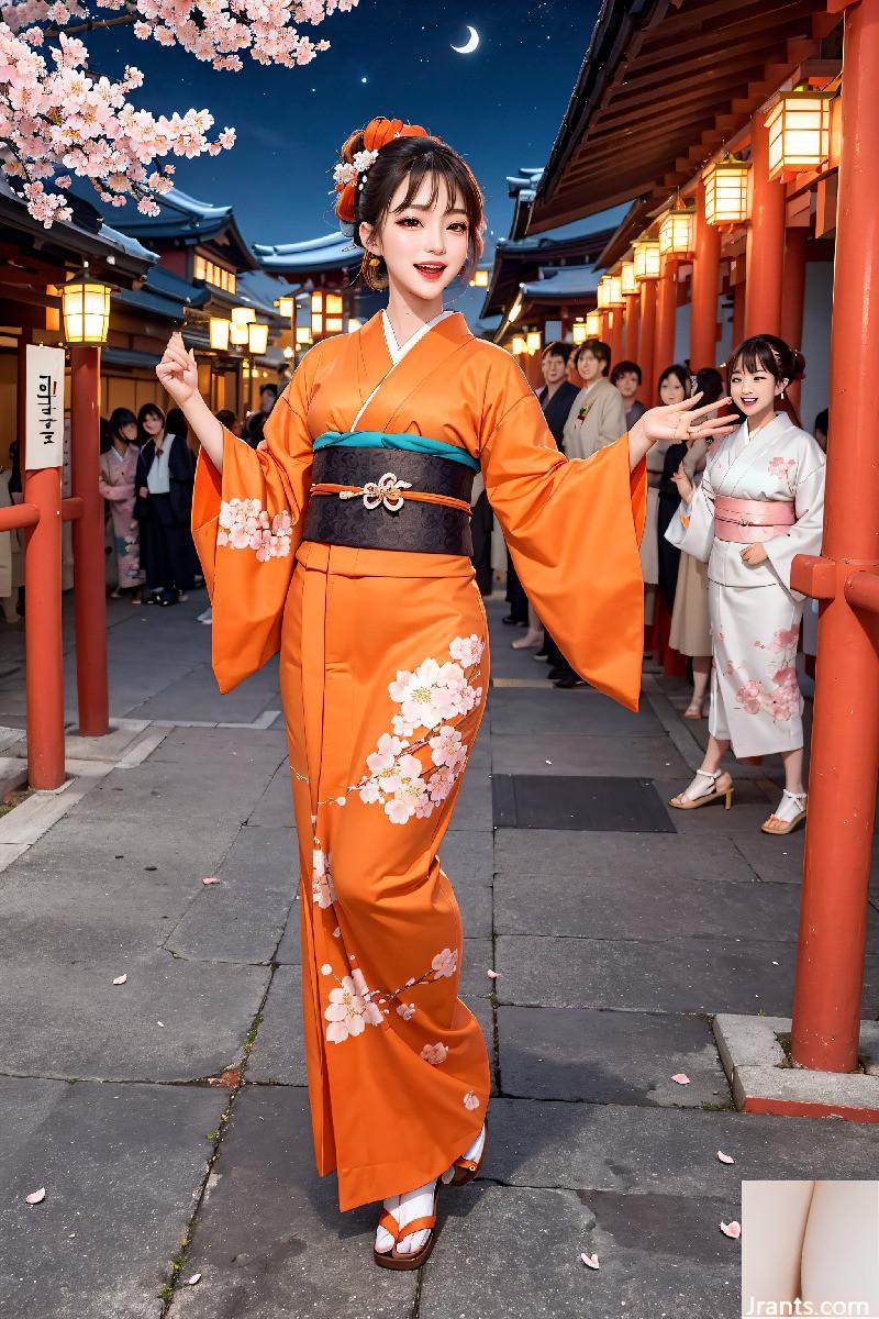 La belle porte un kimono