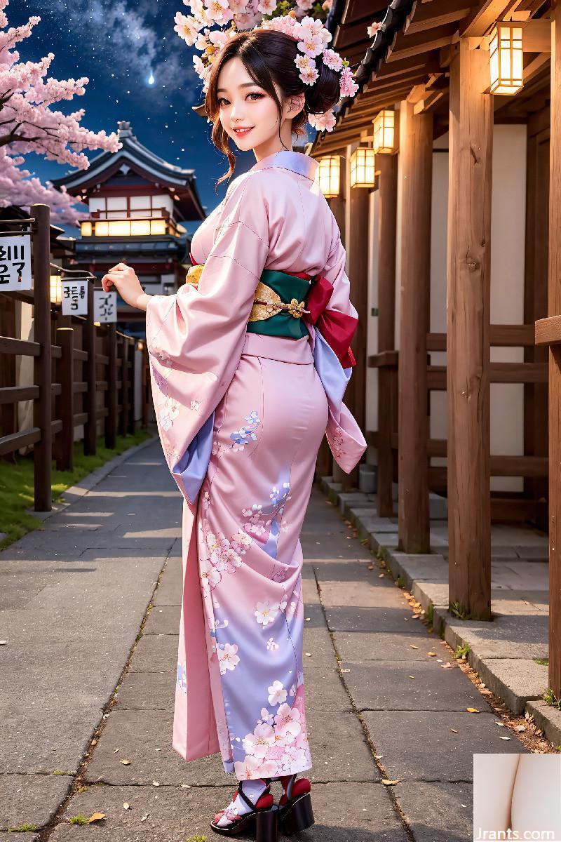 La belle porte un kimono