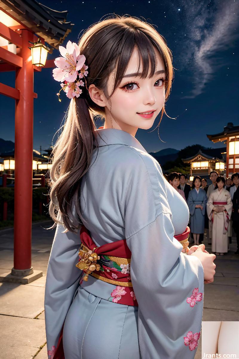 La belle porte un kimono