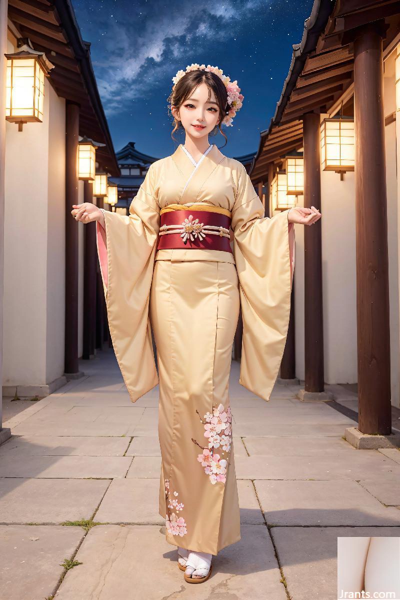 La belle porte un kimono