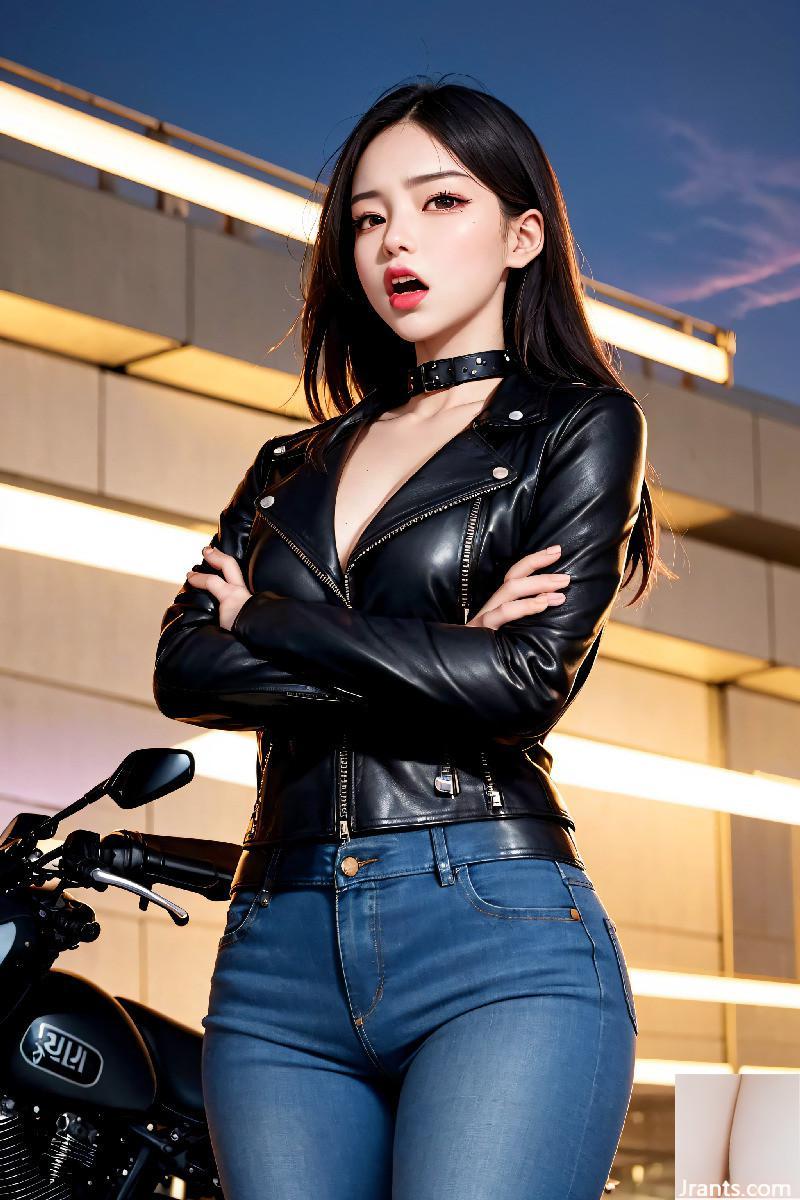 A chefe feminina do bikergang