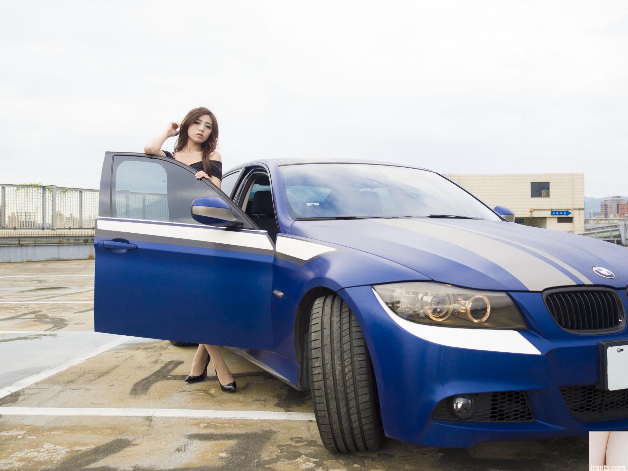 (Foto modelo) foto de Anna Chen tirada ao ar livre no estacionamento de Luoyang (42P)