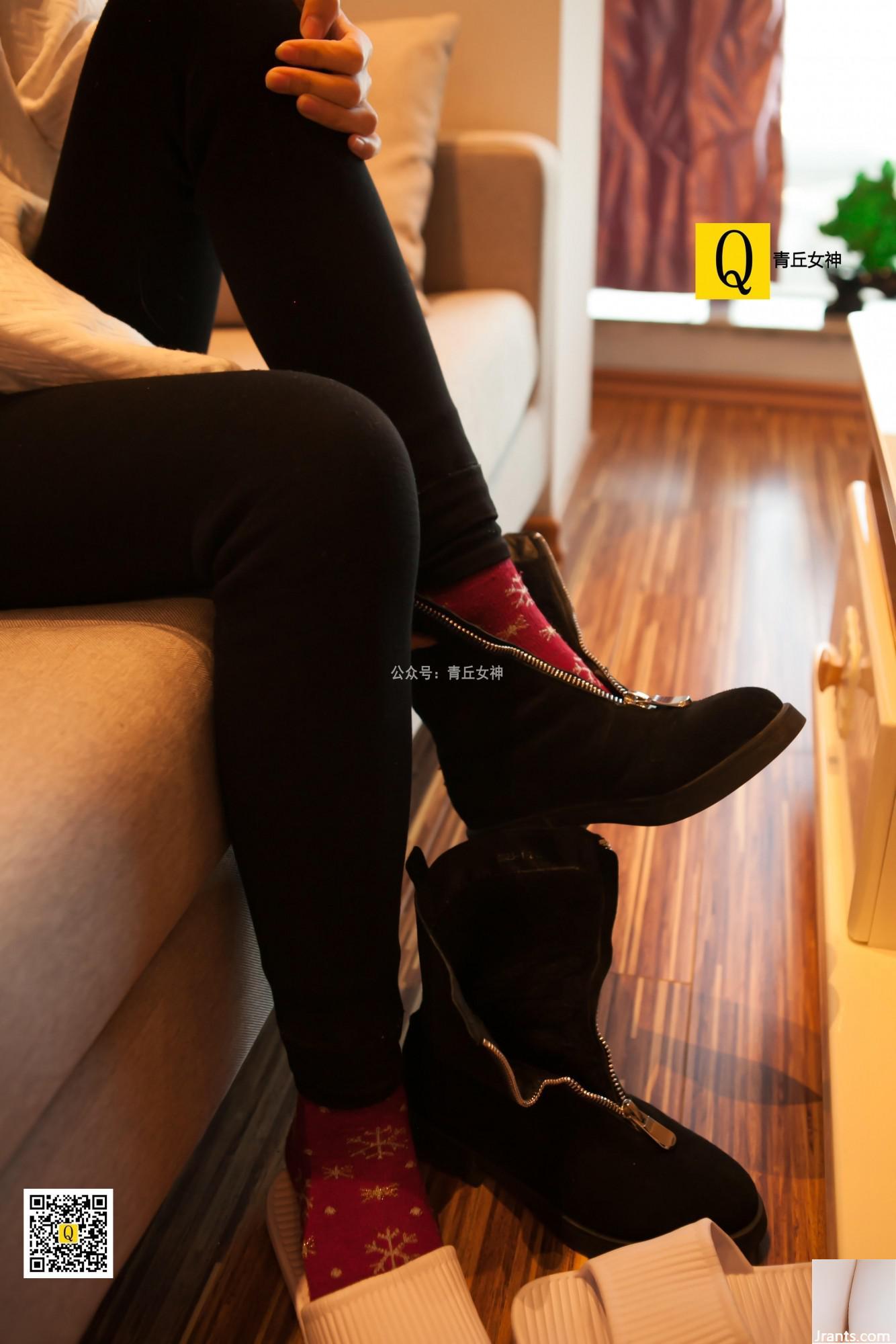 (Diosa Qingqiu) 2017.12.24 Celebre la Navidad con calcetines de algodón en casa en otoño y otoño (66P)