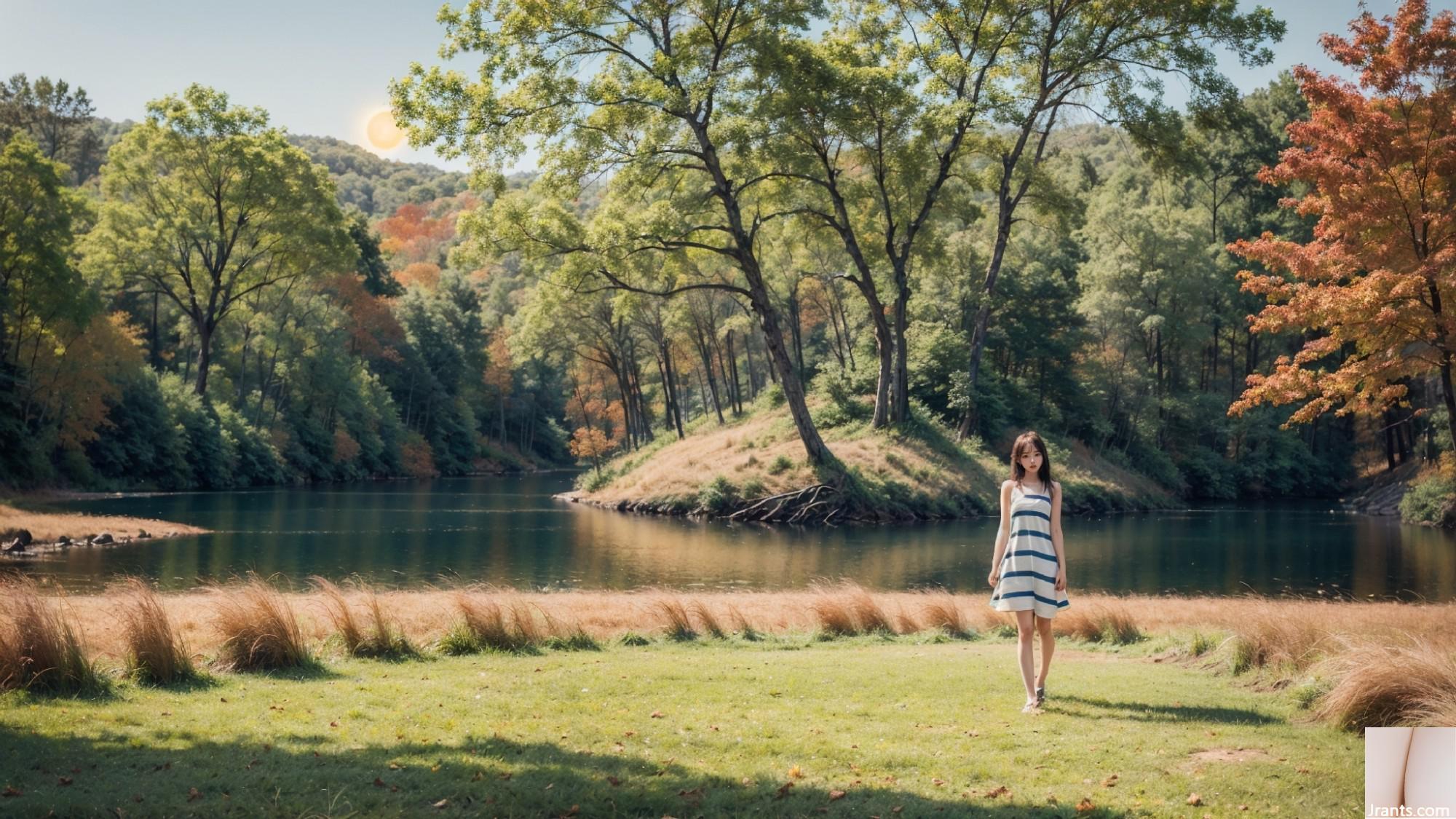 Herbst-Hintergrundbilder Frau2