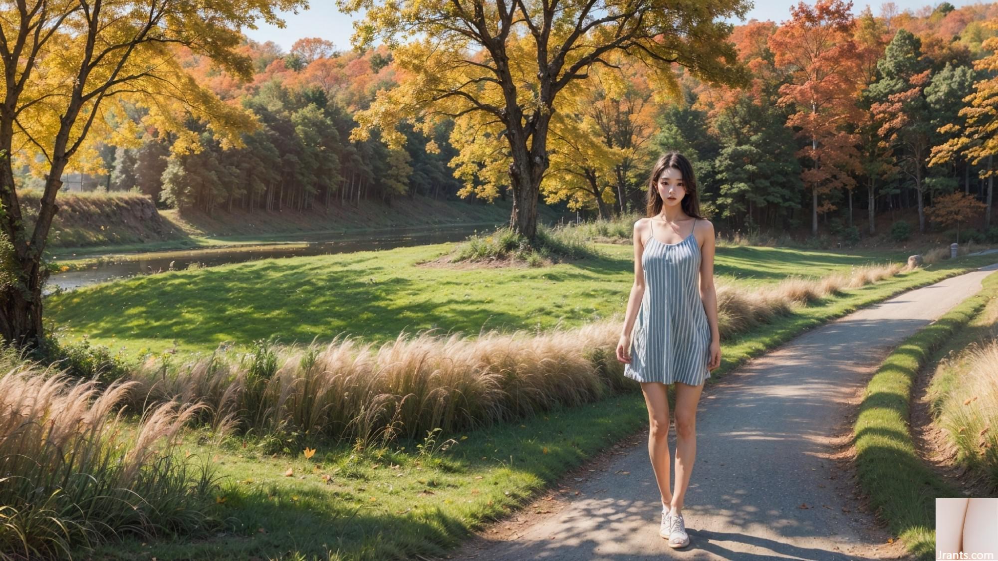 Herbst-Hintergrundbilder Frau2