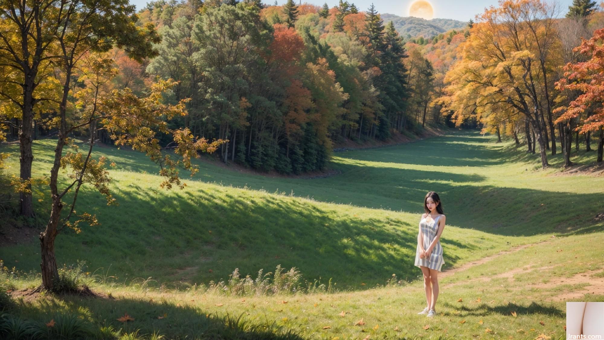 Herbst-Hintergrundbilder Frau2