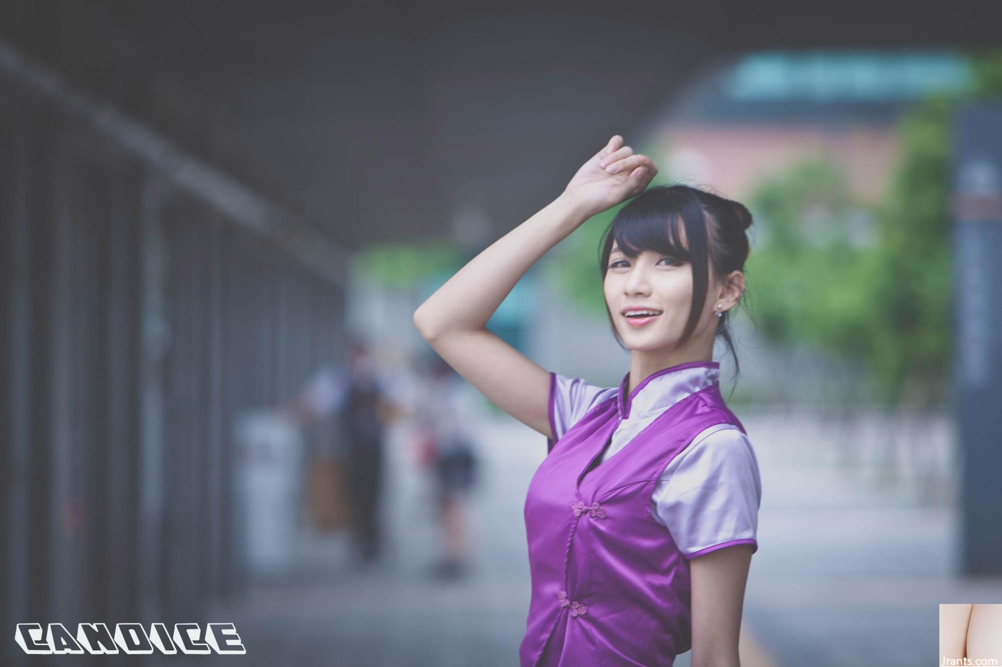 (Foto des Models) Taiwanesisches Model Tsai Yixin, Stewardessenkleidung, Outdoor-Shooting (42P)