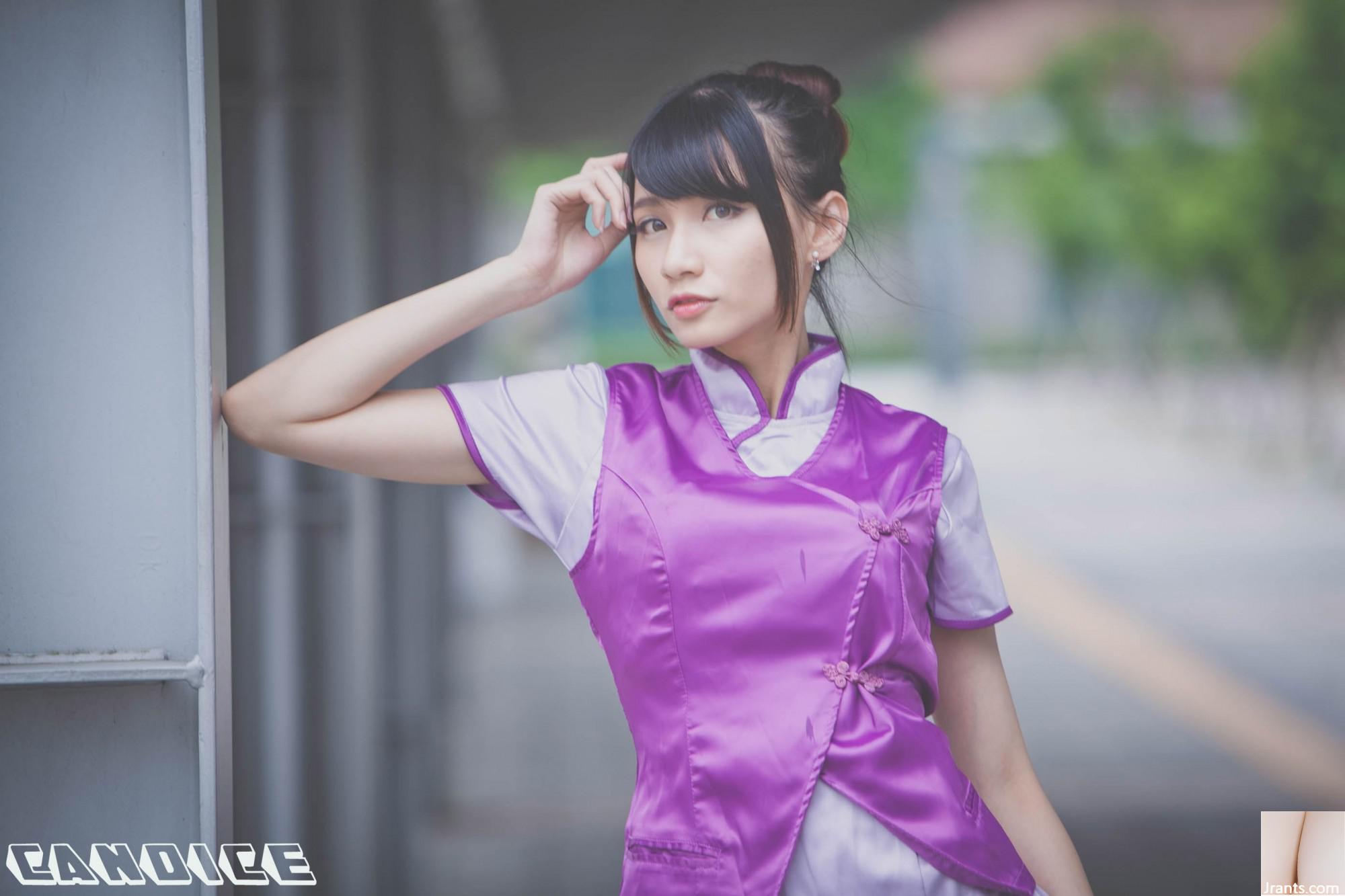 (Foto des Models) Taiwanesisches Model Tsai Yixin, Stewardessenkleidung, Outdoor-Shooting (42P)