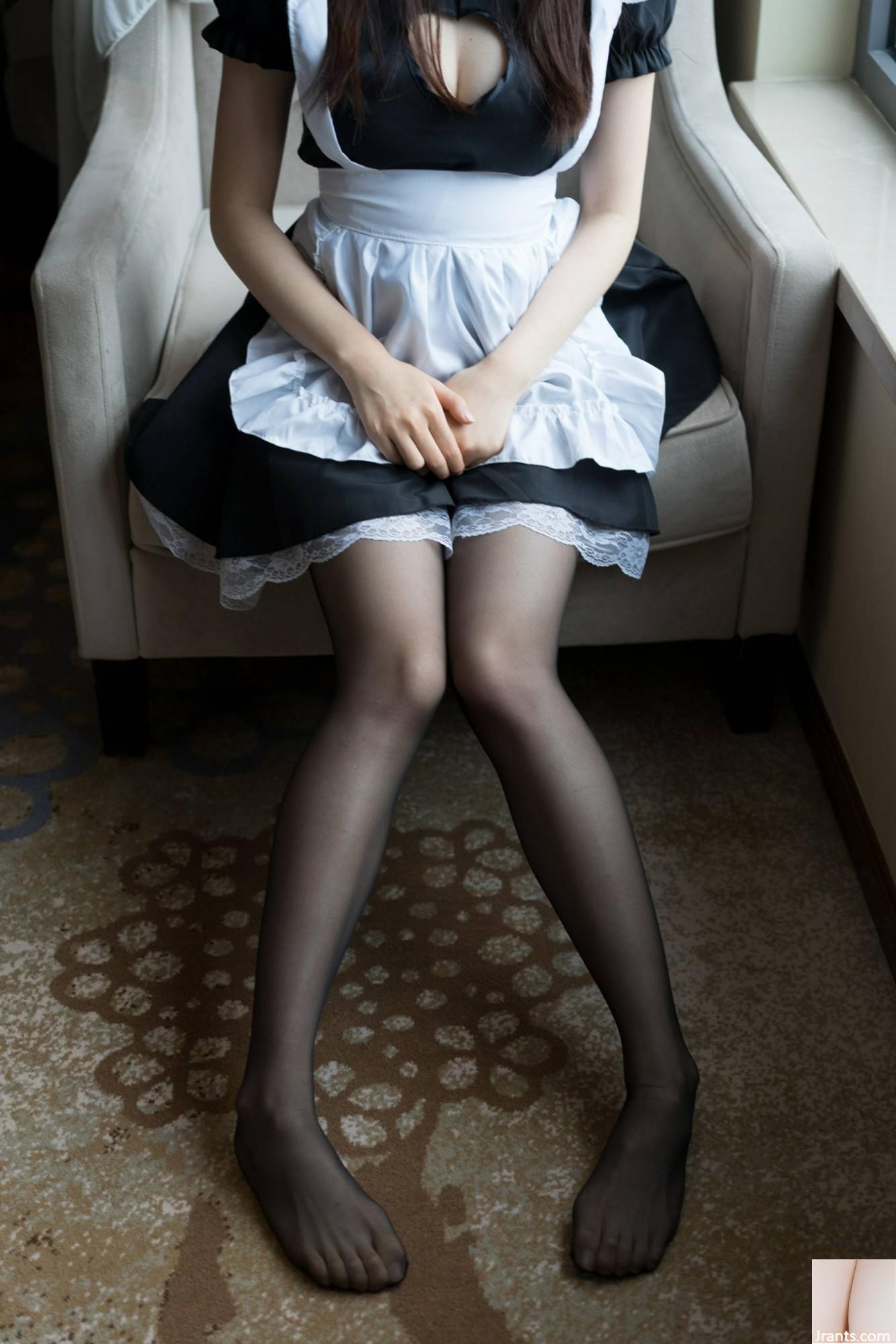 (Online-Sammlung) Welfare Girl A Little Fairy „Maid in Black Silk“ VIP Exclusive (34P)