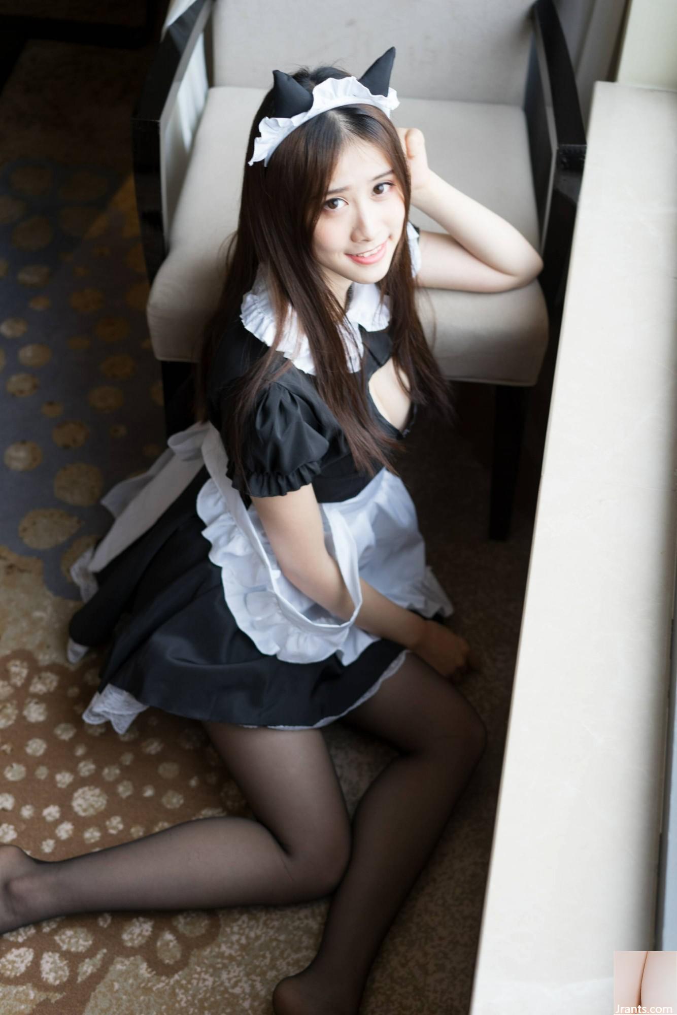 (Online-Sammlung) Welfare Girl A Little Fairy „Maid in Black Silk“ VIP Exclusive (34P)