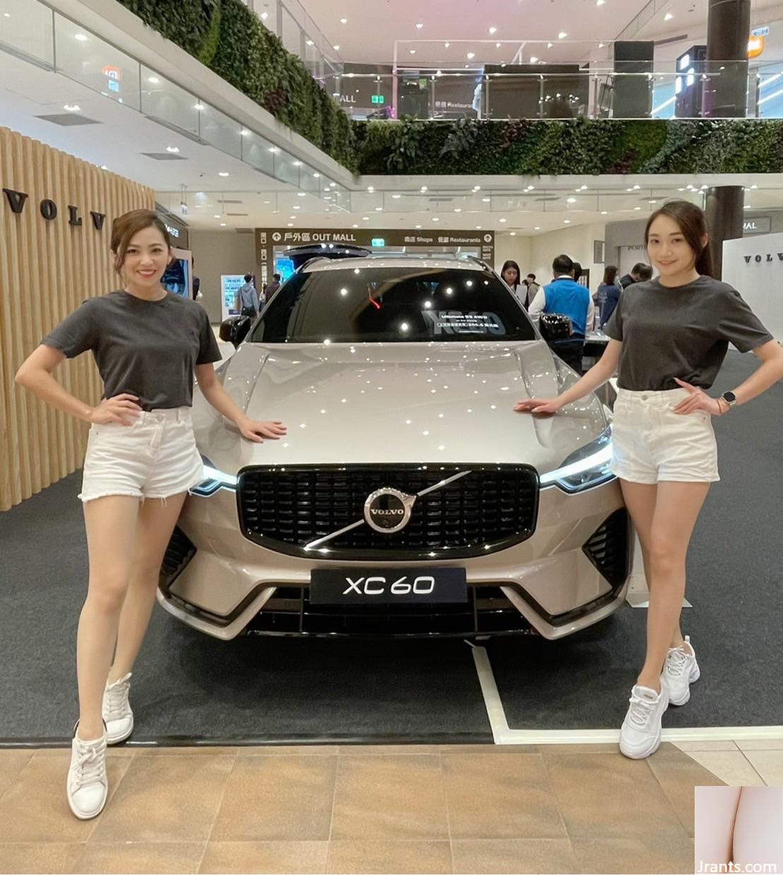 belle fille au salon de l&#39;automobile