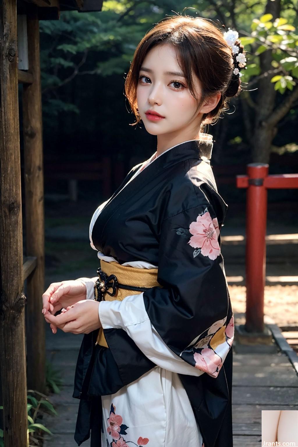 AIB_No293 Schwarzer Kimono