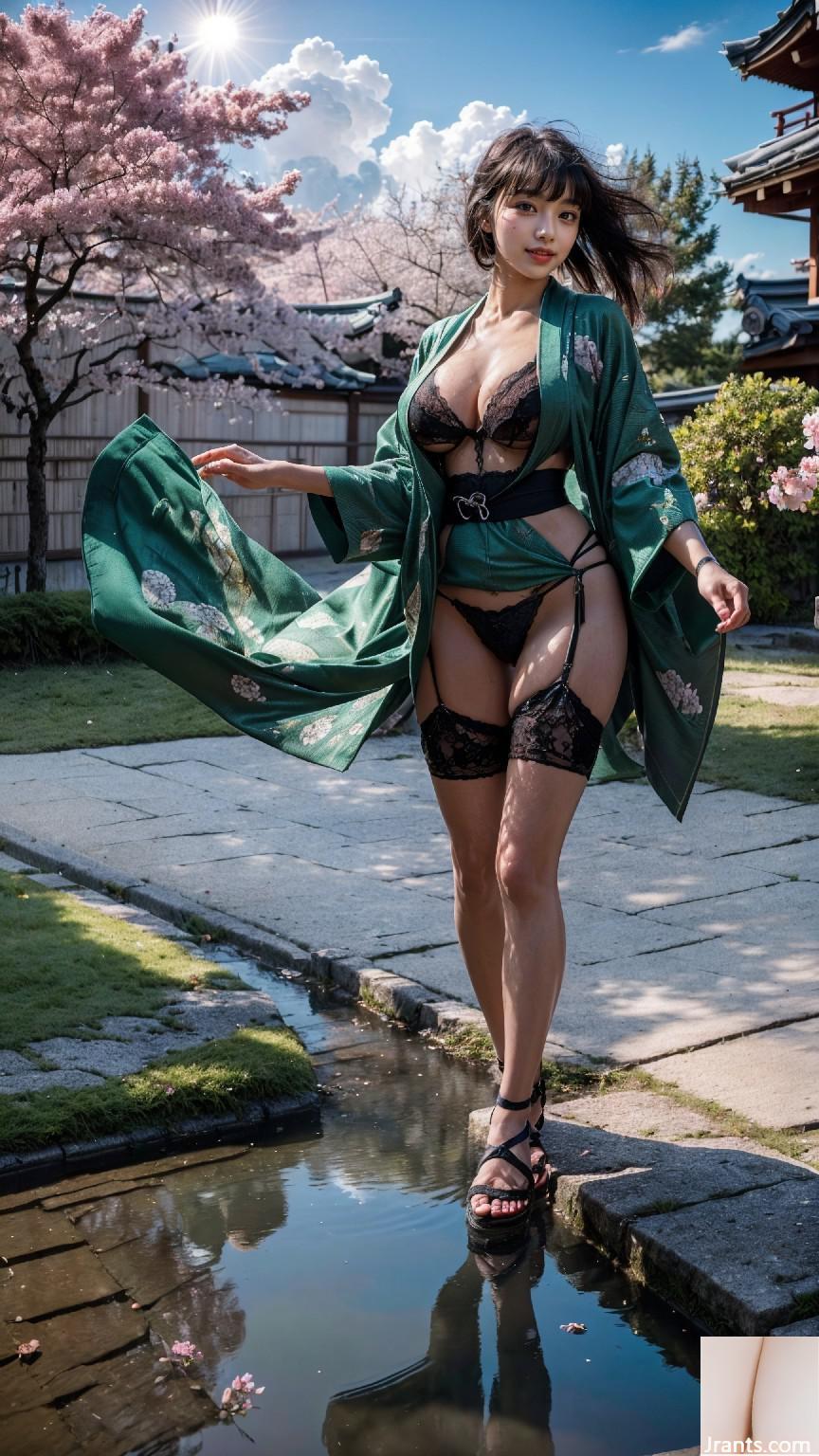 Kirschblüten-Kimono für Damen1