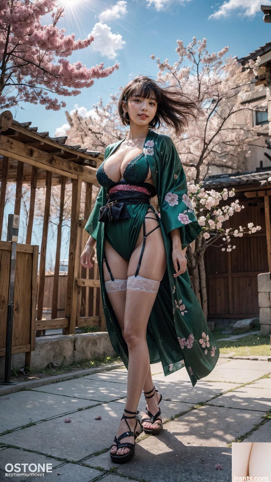 Kirschblüten-Kimono für Damen1