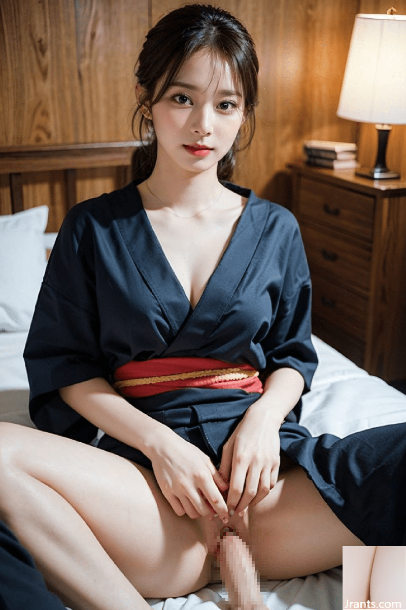 Belle idole en yukata et sexe