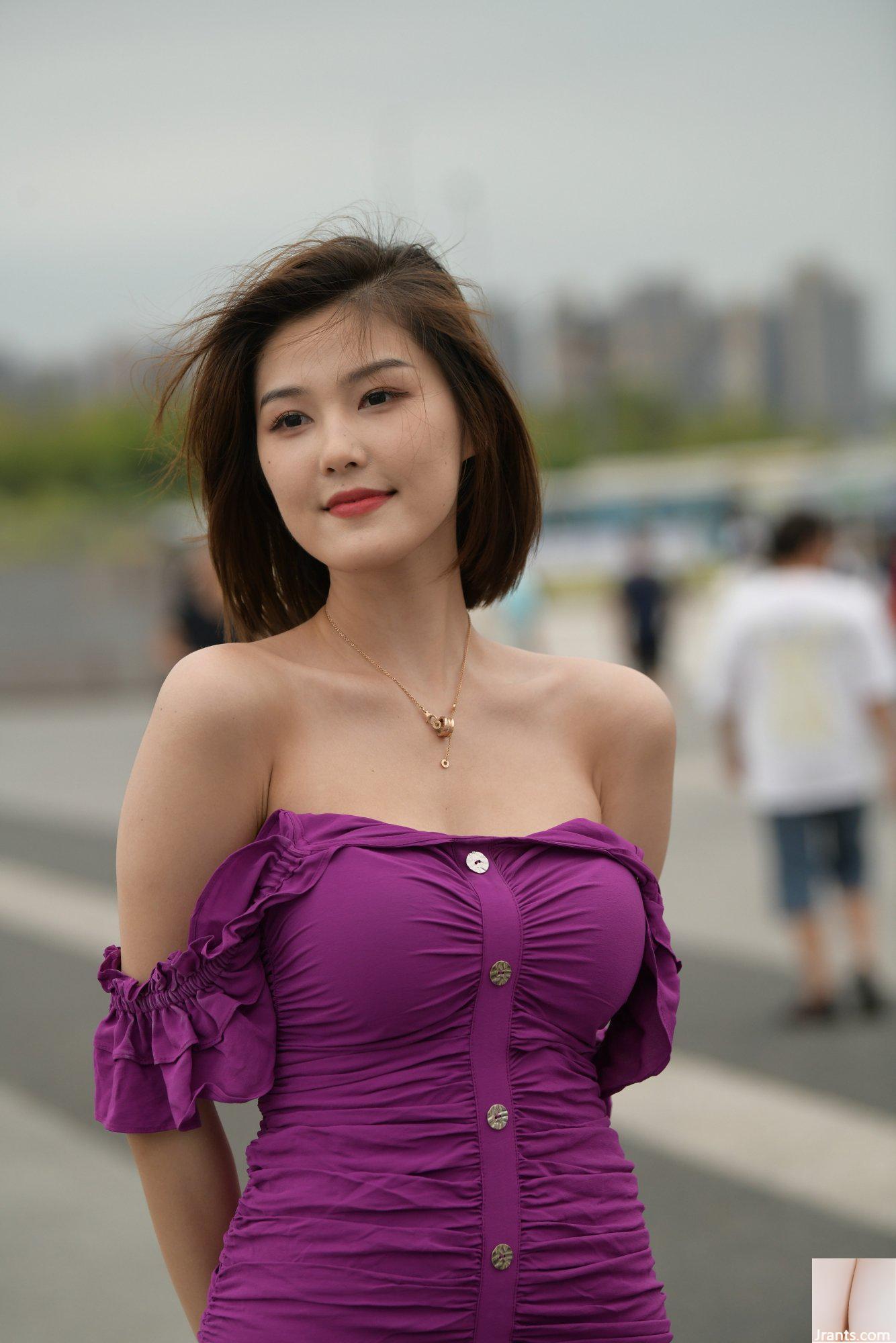 (مجموعة من الأرجل الجميلة على الإنترنت) صورة لشارع Cheng Er &#8220;Purple Sweet Girl&#8221; (113P)