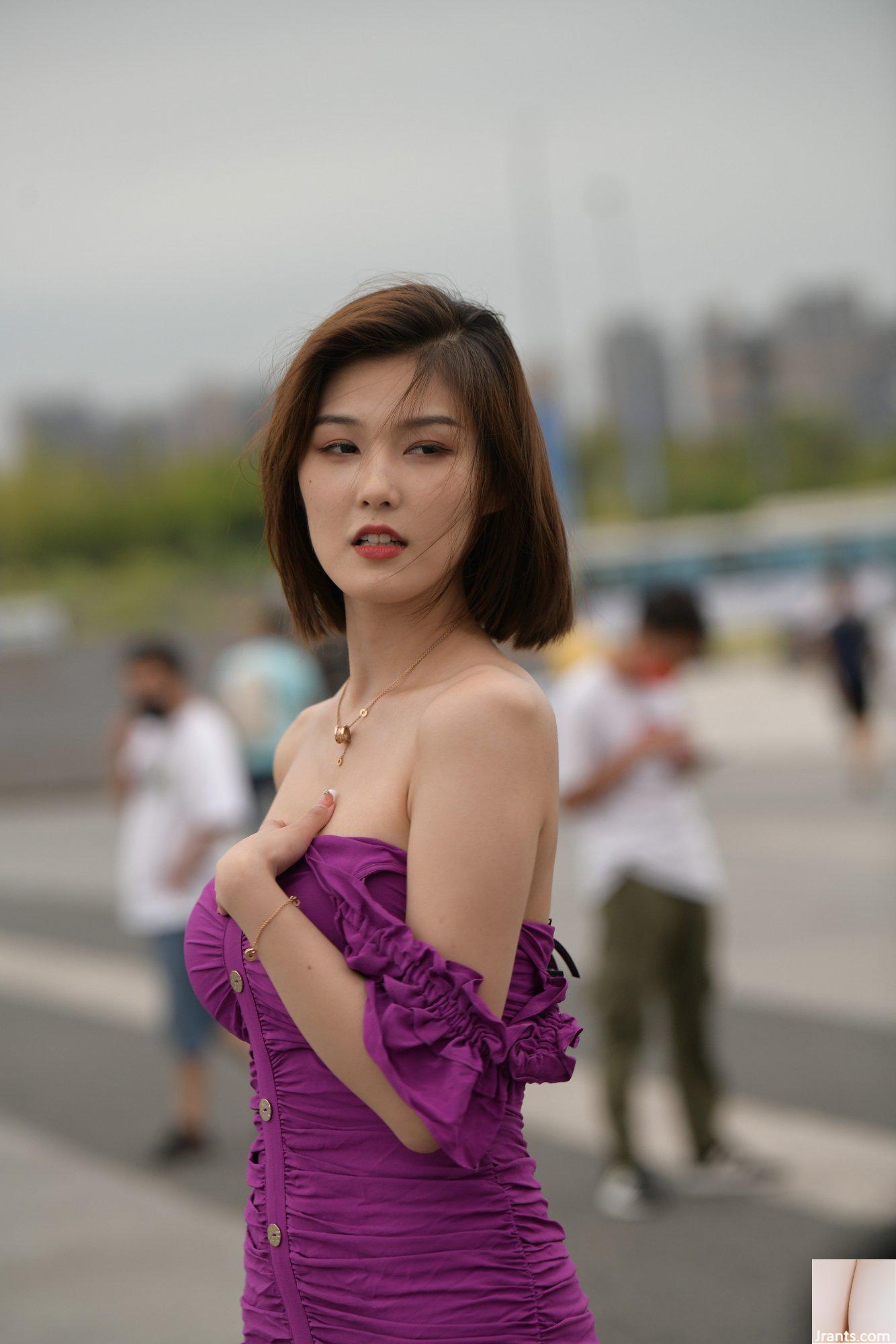 (مجموعة من الأرجل الجميلة على الإنترنت) صورة لشارع Cheng Er &#8220;Purple Sweet Girl&#8221; (113P)