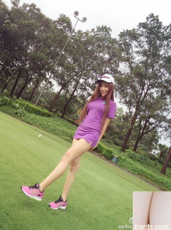 Perjalanan dunia? (Model muda Wang Xinyao yang menyukai golf (24P)