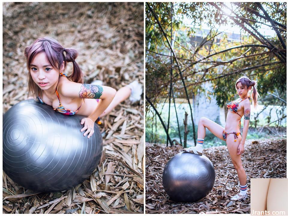 Kelas yoga bikini di hutan lebat, nelayan kecil seksi Cinderellax Gao Zini (25P)