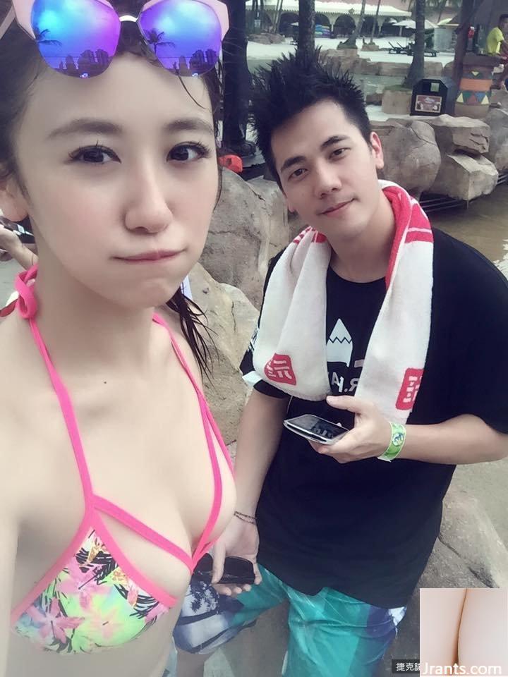 F-Körbchen-Süße Madou~Cai Xiaojie (Cai Yunjie)~ Fotos mit freizügigen Bikinis gingen viral, auf denen „rosa Bohnen“ auf der Brust zu sehen waren (45P).