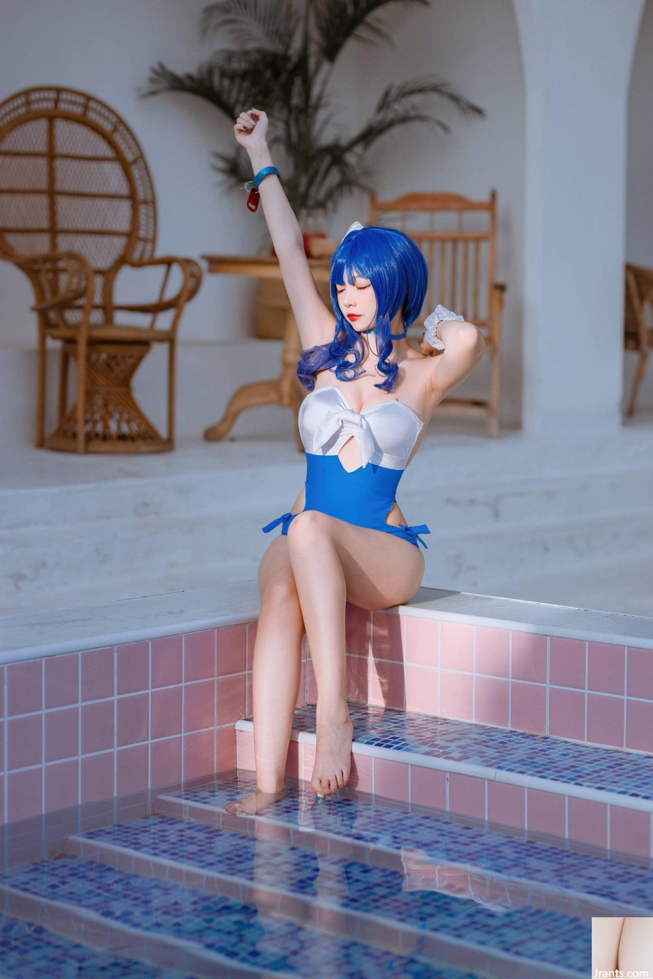 (Collection en ligne) Welfare Girl Erzuo « Maillot de bain Blue Pola » Exclusivité VIP (46P)