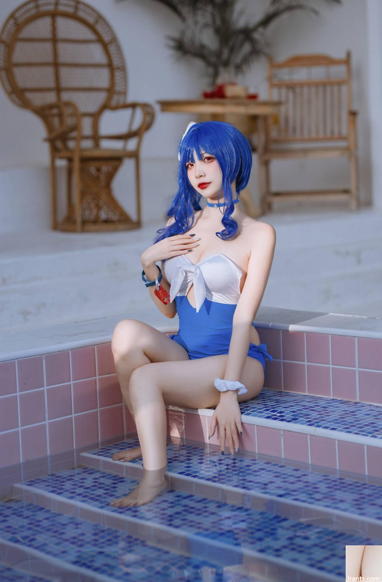 (Collection en ligne) Welfare Girl Erzuo « Maillot de bain Blue Pola » Exclusivité VIP (46P)