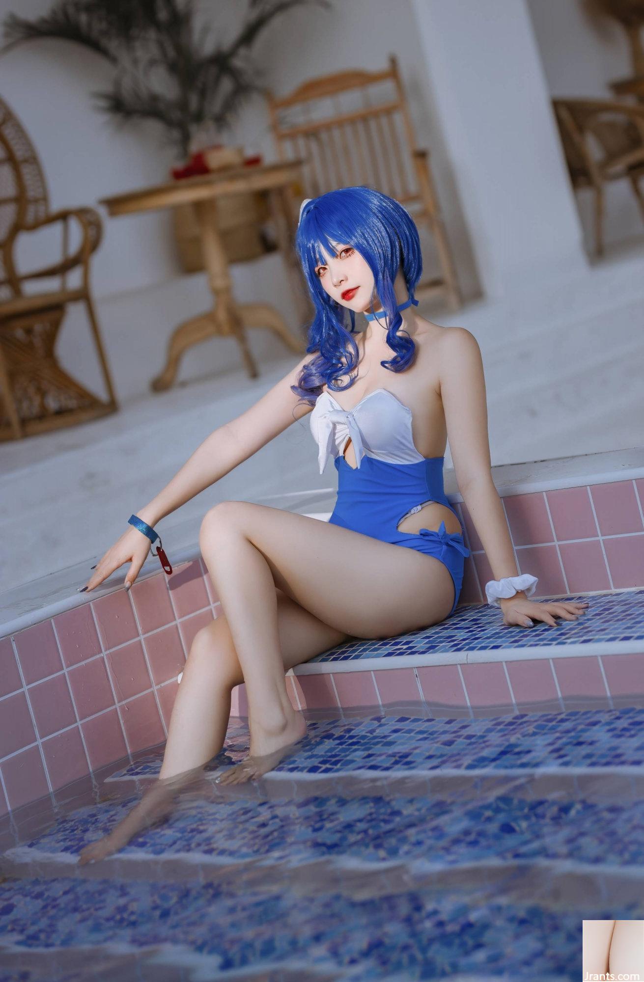 (Collection en ligne) Welfare Girl Erzuo « Maillot de bain Blue Pola » Exclusivité VIP (46P)