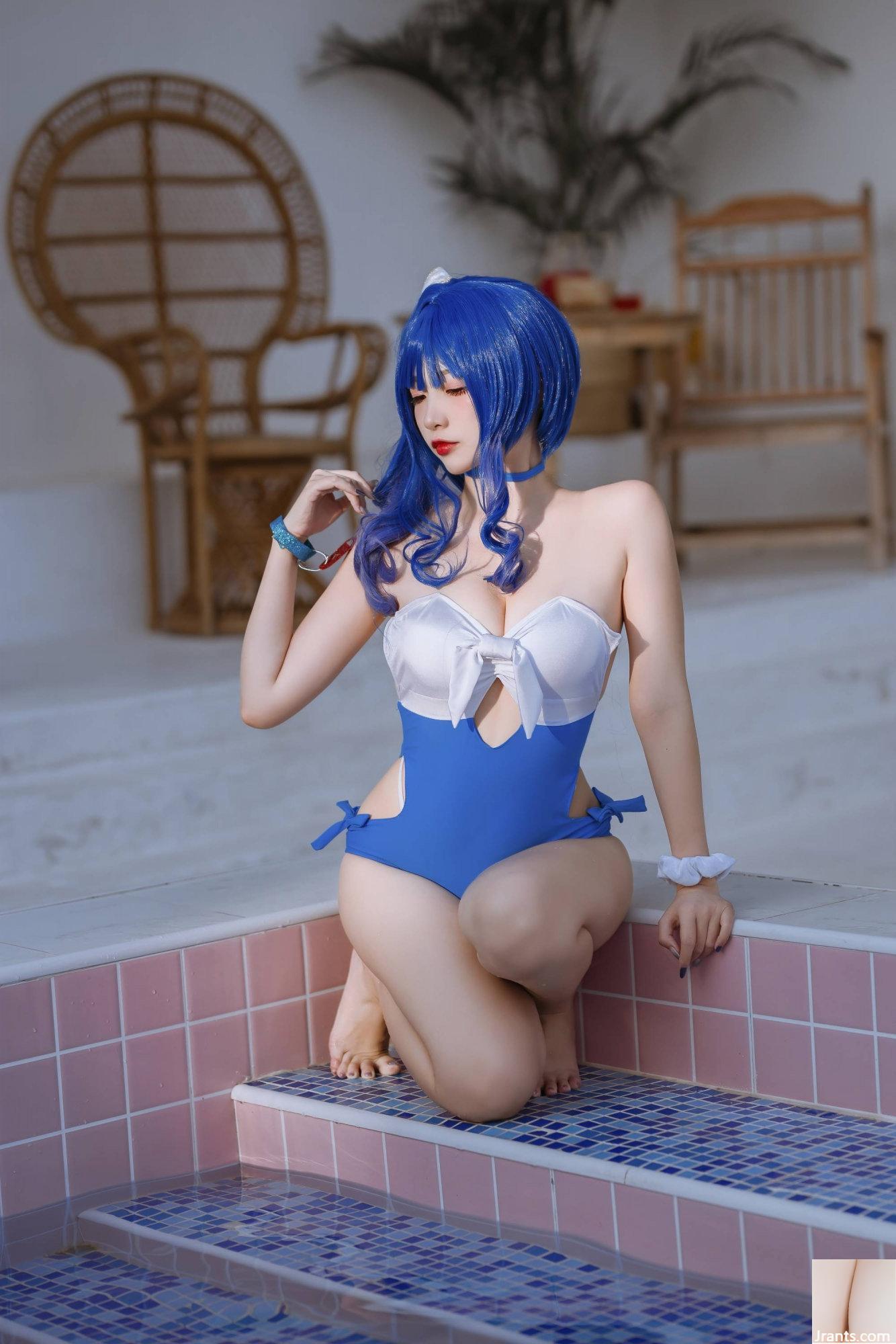 (Collection en ligne) Welfare Girl Erzuo « Maillot de bain Blue Pola » Exclusivité VIP (46P)