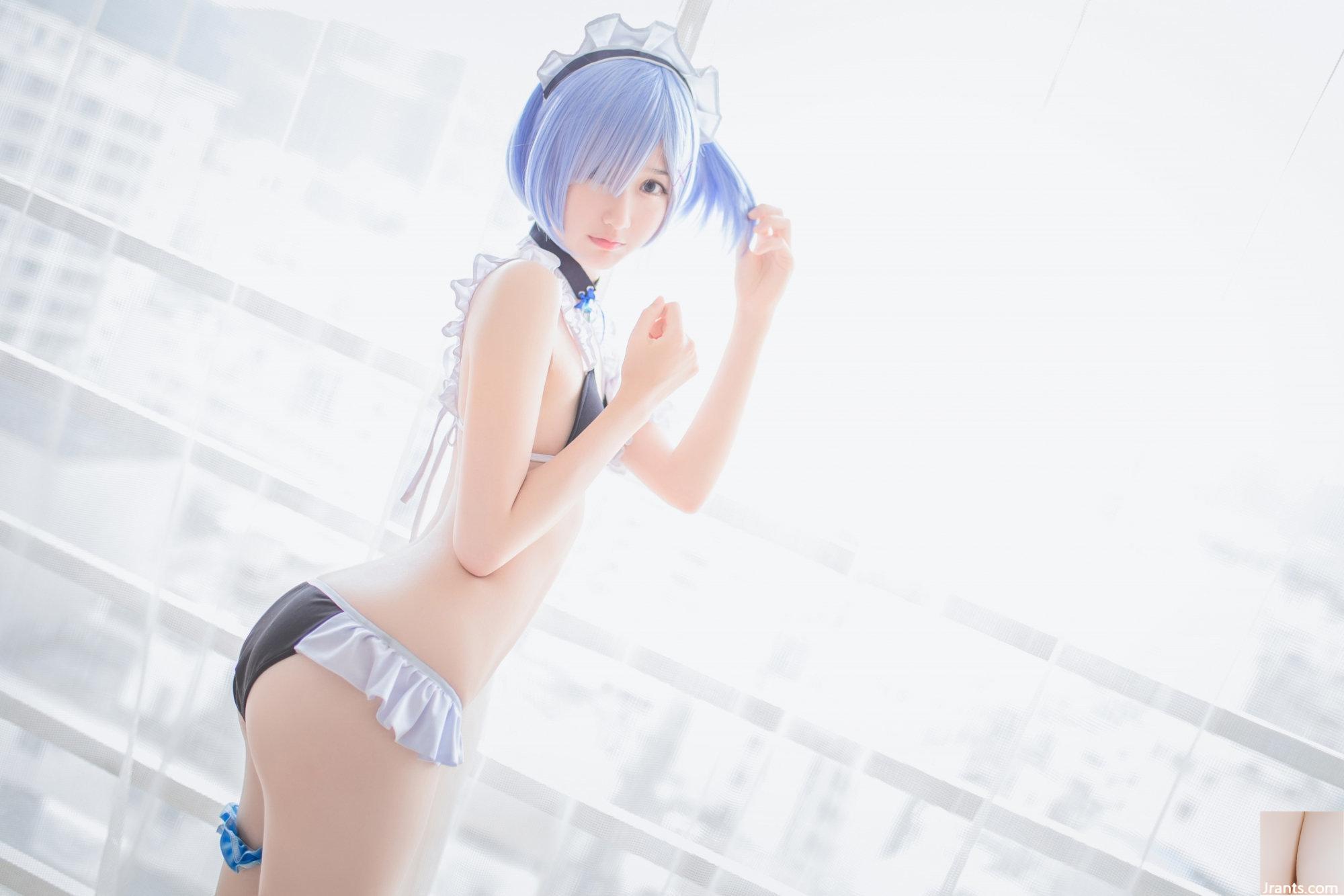 Интернет-коллекция) Welfare Girl-Mu Mianmian OwO Rem Swimsuit VP Welfare Post (26P)