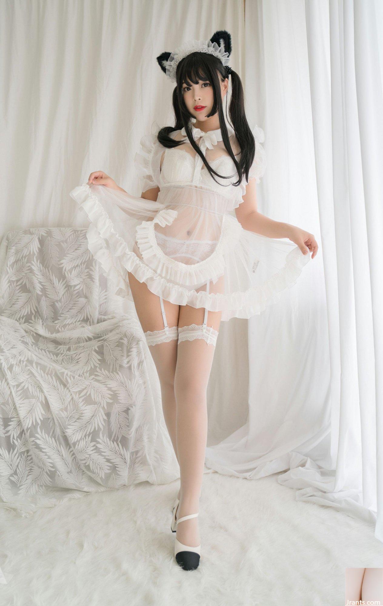 (Collection en ligne) Exclusivité VIP « White Cat Transparent Maid » de la fille du bien-être social Bai Ye (91P)