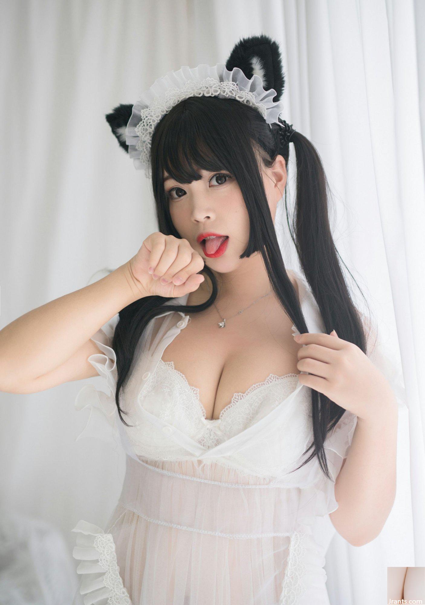 (Collection en ligne) Exclusivité VIP « White Cat Transparent Maid » de la fille du bien-être social Bai Ye (91P)