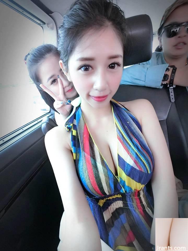 Tiram segar panggang Dongshi dan gadis cantik E-boob ~ Lin Yiting ~ mengambil selfie di dalam mobil mengenakan gaun V dalam dan garis kariernya yang panjang sungguh menakjubkan (38P)